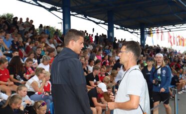 An der Regattastrecke bei den Deutschen Kanumeisterschaften