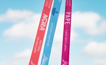 Gesponserte Einlassbändchen für die Deutsche Kanumeisterschaft 2022