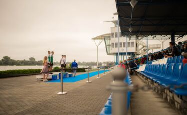 Siegerehrung der Männer-Jugend bei den Deutschen Kanumeisterschaften