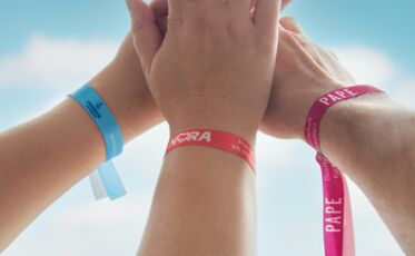 Gesponserte Einlassbändchen für die Deutsche Kanumeisterschaft 2022